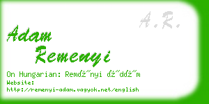 adam remenyi business card